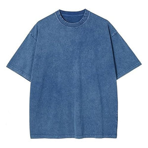 T-shirts oversize unisexe épais et épais en coton délavé pour hommes et femmes - Product Image 1
