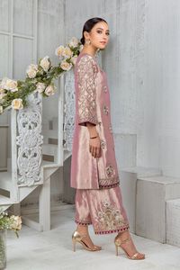 ÉLÉGANT DESIGNER INDIEN/PAKISTANI HAND-ZARI BRODERIE TRAVAIL SUR ÉLÉGANTE KURTA, PLAZO AVEC ROBE DUPATTA pour Fête/Mariage = 2024 - Product Image 2