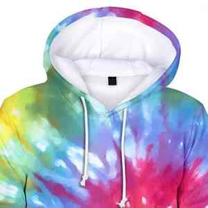 Survêtement Tie Dye pour hommes de haute valeur vente en ligne Logo avant impression personnalisée grande taille survêtement léger et robuste pour hommes - Product Image 4