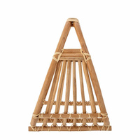 Porte-revues moderne en bambou et en rotin, cadre incurvé, support de rangement en osier fait à la main pour le salon, coin lecture, OEM ODM