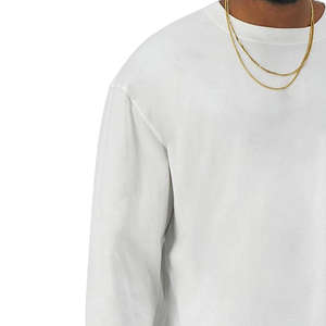 Camiseta 100% algodón de manga completa de Color sólido, camiseta de Color personalizado de nueva llegada, mangas completas para hombre, camisetas de precio de venta caliente - Product Image 2