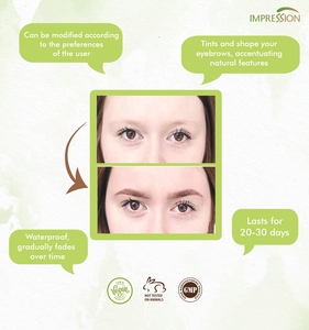Cejas de Henna tinte de impresión, color marrón dorado, 10 gramos, marca propia aprobada por la UE, Etiqueta Privada - Product Image 3