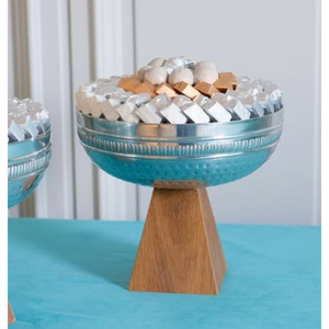 Venta al por mayor de Chocolate Premium Dulces Galletas Plato Hecho de Metal Tazón para Servir Perfecto Para Platos de Postre y Catering - Product Image 3
