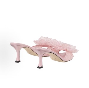 Sandalias de tacón de encaje con diseño floral de la serie 70 de alta calidad JC Skye para mujer, punta cuadrada, tacón de 7 cm. - Product Image 1