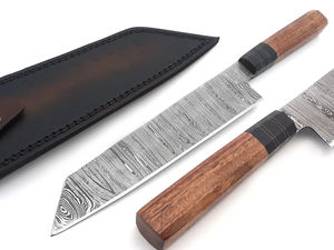 Juego de Cuchillos de Cocina Profesionales de Acero de Damasco Ligero Personalizable OEM, Cuchillo Bowie de Chef con Borde Serrado, Tamaño Personalizado - Product Image 2