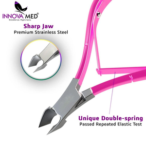 Coupe-cuticules à double ressort en acier inoxydable, marque privée, coupe-ongles de podologie, ensemble de soins des pieds en acier inoxydable par INNOVAMED - Product Image 3