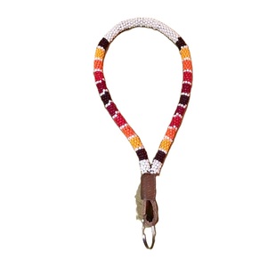 Lanière de porte-clés perlé coloré avec perles de rocaille porte-clés de lanière de perle de rocaille artisanal personnalisé pour badge d'identification - Product Image 3
