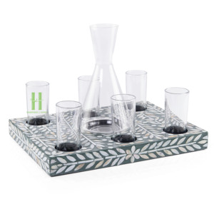 Soporte para vasos de cristal de fregona de diseño tradicional, Material de bambú con Incrustaciones de nácar para regalos y decoraciones de Ramadán Eid - Product Image 5