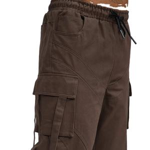 Pantalon de sport ajusté, pantalon de survêtement slim, pantalon cargo décontracté pour homme avec poches latérales - Product Image 3