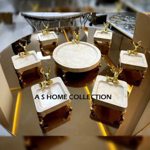 Saladier en métal en acier inoxydable de collection de luxe saladier poli brillant de style de restaurant de feuille de laiton d'artisanat - Product Image 6