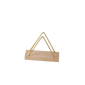 Porte-serviettes de luxe en métal doré de qualité supérieure Porte-mouchoirs Design élégant Porte-serviettes avec base en bois Organisateur de serviettes à bas prix - Product Image 1