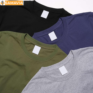 SAMAVI Heavyweight 240g algodón Unisex camiseta suave transpirable Color sólido camiseta para Casual gimnasio Streetwear precio bajo - Product Image 5