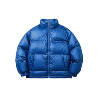 Blouson Bomber Hiver Imperméable Respirant Grande Taille avec Logo Personnalisé, Manteau Zippé Épais Isolé, Vêtement d'Extérieur Streetwear en Coton Noir