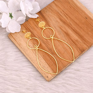 Pendientes Minimalistas Hechos a Mano de Latón para Mujer, Joyería Ligera, Joyería al por Mayor, Pendientes de Botón, Pendientes de Moda para Boda - Product Image 6