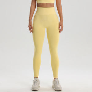 Factory Manufacturer Custom Slim Seamless Sports Running <b>High</b>-<b>Waisted</b> Gym Workout <b>Tummy</b> <b>Control</b> Yoga Tights <b>Leggings</b> for Women - Product Image 6