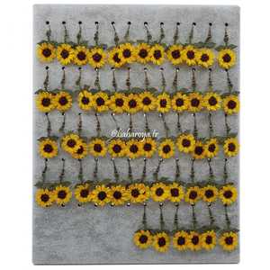 Toptan İğne Oyası Ayçiçeği Küpe (20 Ad) Pendientes de moda - Product Image 1