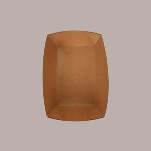 Emballage alimentaire moyen-haut 125x190xH45 en papier kraft de qualité alimentaire, biodégradable, pour plateau alimentaire, biscuits, salades, avec cire à sceller, lot de 125 - Product Image 1