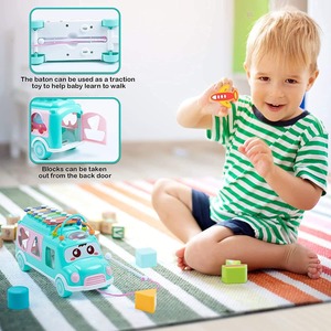 Ensemble de jouets musicaux multifonctionnels personnalisés pour bébés, blocs de construction, piano xylophone et jouet de bus, fournisseur OEM - Product Image 3