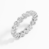 Anillo de Boda de Lujo al por Mayor, Chapado en Oro de 14K y 18K con Rodio, Corte Brillante, 2.76 Ct, Diamante Cultivado en Laboratorio VVS-VS, Banda de Eternidad, Moderno