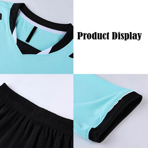 ชุดฟุตบอลเยาวชน ชุดแข่งขันฟุตบอล ผ้าโพลีเอสเตอร์แห้งเร็ว เสื้อ กางเกงขาสั้น ชุดทีมฟุตบอล รับทำโลโก้ตามสั่ง โรงงานผลิตแบบ OEM ODM จำหน่ายจำนวนมาก - Product Image 3