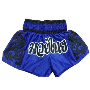 กางเกงขาสั้น MMA แนวสตรีทสำหรับผู้ชายกางเกงขาสั้นเอวยางยืดแบบปักลายศิลปะการต่อสู้การต่อสู้การต่อสู้คิกบ็อกซิ่งสำหรับชาวไทย - Product Image 3