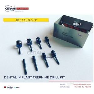 Kit de fraises et forets à tréphine dentaire en acier inoxydable allemand Trephines longues pour chirurgie implantaire Implant dentaire électrique - Product Image 5