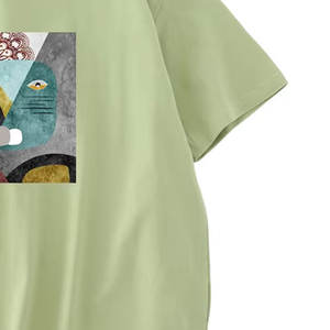 2021 nuevo fabricante de camisetas lisas para mujer al por mayor impresión personalizada Logotipo de mujer de gran tamaño camisetas de algodón de talla grande para mujer - Product Image 2