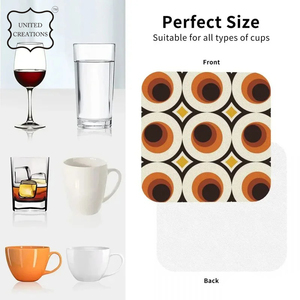 Sous-verre rond en céramique de haute qualité avec logo personnalisé absorbant l'eau et antidérapant résistant à la chaleur avec style classique - Product Image 4