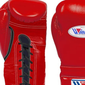 Gants de boxe à lacets Winning Rouge Noir Cuir véritable professionnel Gants d'entraînement de boxe Sparring Combat 8oz 10oz 12oz 14oz - Product Image 3