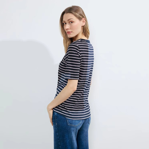 Meilleur design T-shirt pour femme T-shirt en coton de couleur unie respirant pour femmes T-shirt imprimé de coupe ample - Product Image 5