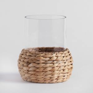 <b>Kitchen</b> <b>accessories</b> woven cup holder glassware water hyacinth tumbler carrier Christmas decor - Product Image 1
