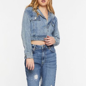 Vente en gros Veste en jean pour femmes avec des designs personnalisés disponibles avec des motifs attrayants à un prix inférieur - Product Image 4