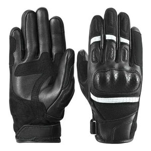 Gants de moto d'hiver unisexes à manches courtes ventilés, respirants, imperméables, en cuir véritable noir, blanc, rose, pour la course automobile - Product Image 1