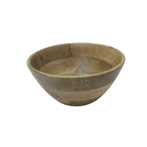 Cuenco para servir alimentos de forma redonda de madera de diseño elegante, acabado esmaltado para cocina y mesa, cuencos para servir alimentos y aperitivos - Product Image 4