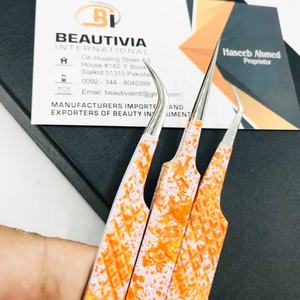 Pinzas para Extensión de Pestañas de Acero Inoxidable de Grado Quirúrgico, Personalizables, de Dos Tonos, con Agarre Fuerte y Punta Puntiaguda Duradera - Product Image 5