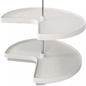 Étagère de plateau tournant en forme de rein Susan paresseux en bois blanc de qualité supérieure pour armoire d'angle de cuisine OEM/ODM organisateur d'étagère disponible - Product Image 2