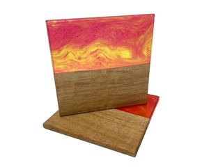Lujosa mesa de té/bar de mármol y madera cuadrada de Atelier, los mejores posavasos para vasos de bar de STAR CRAFTS INDIA - Product Image 1