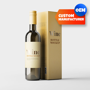 OEM Customizable Deluxe Wine Packaging <b>Box</b> for Single Bottle with Premium Paperboard and <b>Silver</b> Stamping Logo - Product Image 1