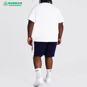 Nouveau T-shirt d'été grande taille ample blanc color block pour homme, en mélange polyester/coton, grande taille, écologique, séchage rapide - Product Image 5