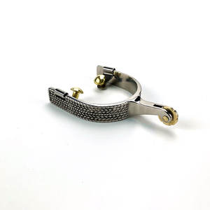Éperons de cheval en acier inoxydable de qualité supérieure, accessoires d'équitation avec engrenage en laiton pour hommes, pour le cordeau de cheval - Product Image 2