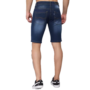 Pantalones cortos vaqueros informales lavados suaves de talla grande para hombre, precio al por mayor, pantalones cortos vaqueros de verano elegantes de Color sólido a la moda para verano - Product Image 3