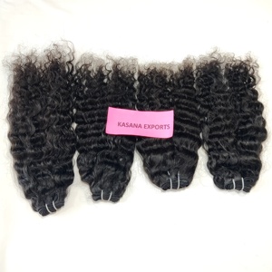 100% Natural Black Indian Remy Hair <b>Extensions</b> for Women Loose Deep Wave Styles <b>Cheap</b> Raw Human Hair Weaving Bundle with Curl - Product Image 4