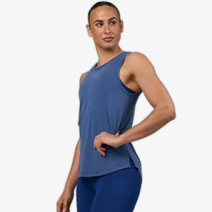 Débardeur de sport professionnel pour femmes avec perlage sur le devant, respirant, en tricot 100% coton pour la musculation - Product Image 1
