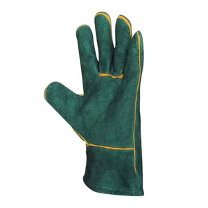 ถุงมือเชื่อมหนังวัวแยกเป็นลายสีเขียวทุกขนาดตามสั่ง - Product Image 3