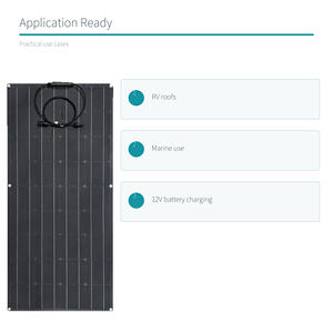 120W <b>12V</b> PET Flexible Solar Panel for RV Marine and <b>Battery</b> Charging - Product Image 4