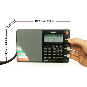 Radio numérique mondiale Tecsun PL880 - Double conversion AM/FM/LW/SW/SSB avec écran LCD, lecteur MP3 et lampe de poche - Product Image 4