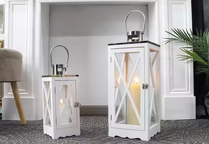 H.m.a โคมไฟทองแดงงานฝีมือโบราณมีด้านข้างกระจกใสสำหรับไฟสวนในบ้านแบบดั้งเดิม - Product Image 5