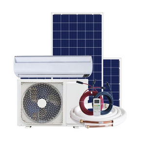 Sistema de Aire Acondicionado Solar Híbrido de Corriente Continua y Alterna Original, Energía Solar, Electricidad, Aire Acondicionado de Doble Potencia para el Hogar - Product Image 1