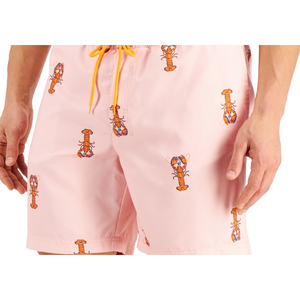 Costume da bagno da uomo Club Room Lobster, taglia S, a righe rosa, in poliestere ed elastan, per la spiaggia e l'estate - Product Image 3