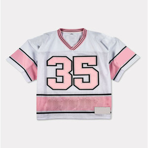 Wholesale Customized Streetwear Retro Boxy <b>Cropped</b> High performance American Football Jersey - Product Image 6